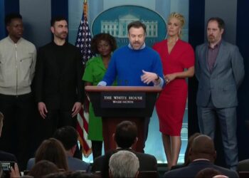 'Ted Lasso' cast visits White House to meet Bidens, promote mental health awareness