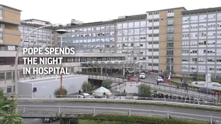 Pope Francis spends night in hospital