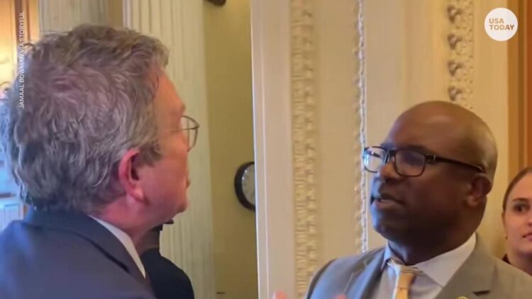 Reps. Bowman and Massie engage in a heated exchange over gun violence in the Capitol