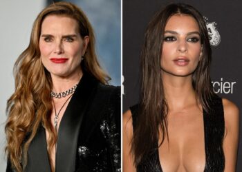 Brooke Shields says she was ‘envious’ of Emily Ratajkowski’s confidence being ‘nude the whole time’ during a photo shoot they did together