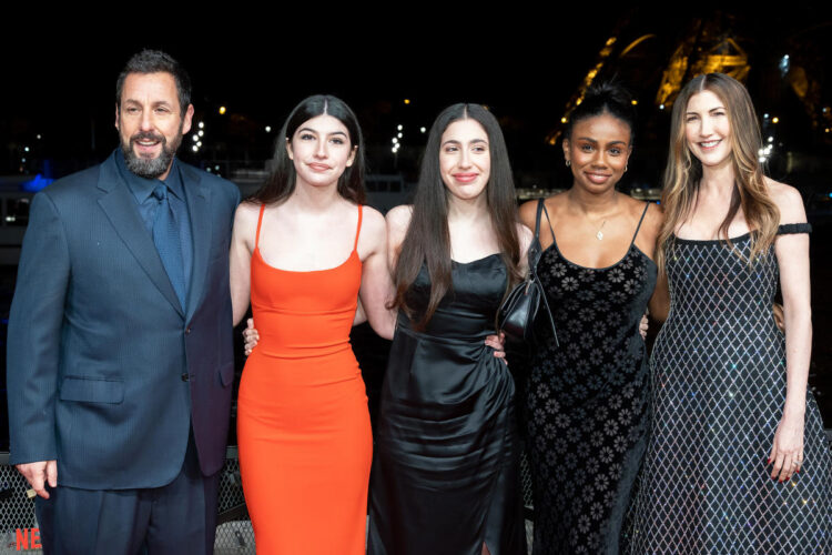 Adam Sandler makes rare red carpet appearance with teen daughters