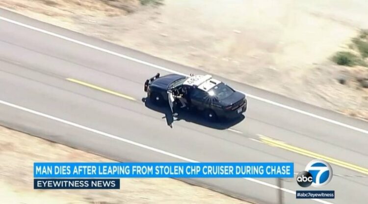 Driver dies after leaping from stolen police cruiser in chase, California cops say
