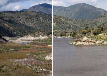 Dramatic photos show how California lake filled in just 3 months’ time
