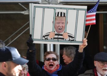 Staring down a possible indictment, Trump holds a rally in Waco. A Texas newspaper said the choice isn’t a dog whistle but an ‘air horn’ to far-right groups.
