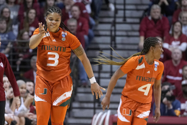Miami holds off Indiana rally to advance in March Madness