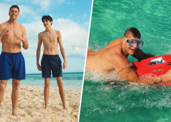 Tom Brady shares pics from a beach day with 3 kids and former NFL teammates