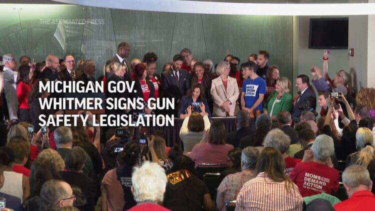 Michigan Gov. Whitmer signs stricter background check, safe gun storage bills