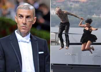 Travis Barker jumped off the roof of a yacht into the ocean to ease his nerves an hour before his wedding to Kourtney Kardashian