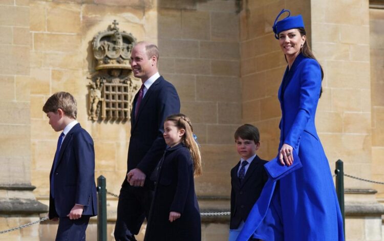King and Royal family attend first Easter Sunday service of his reign
