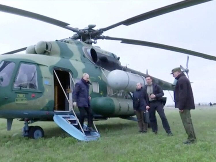 A verbal slip by Russia’s Vladimir Putin on a rare visit to occupied Ukraine suggested the trip happened days earlier and was kept secret