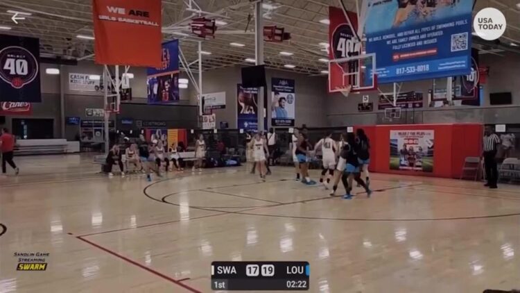 Panic erupts at a basketball tournament after false rumors of an active shooter