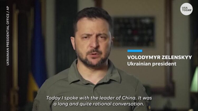Ukrainian President Zelenskyy appears upbeat after long call with China's Xi Jinping
