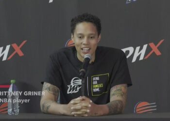 WNBA player Brittney Griner gets emotional as she speaks out after detention in Russia