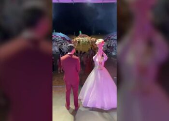 A bride in Thailand caught her own bouquet after the flowers hit the roof and bounced back