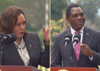 Kamala Harris declines to comment on Trump indictment – then Zambia’s president weighs in