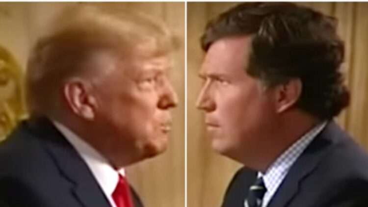 Tucker Carlson Mocked For Bending The Knee To Trump