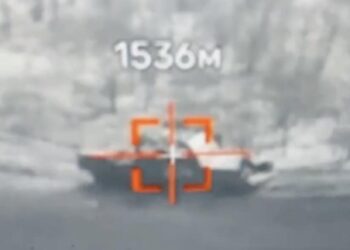 Video captures the moment a Ukrainian exploding drone destroyed one of Russia’s prized Tor-M2 missile systems designed to shoot down drones