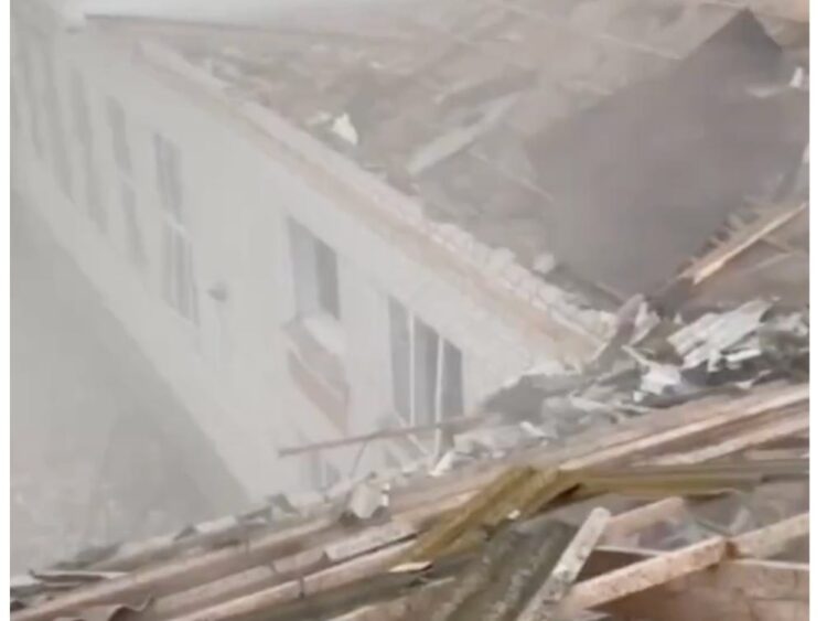 Videos appear to show the aftermath of a precision strike by US-supplied HIMARS missiles on officers’ quarters at a Russian base in Ukraine