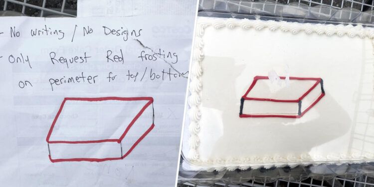 Costco took this man’s cake order way too literally and the result is hilarious
