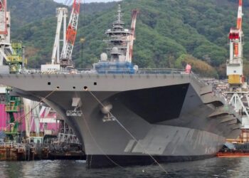 Japan’s Converted F-35B Carrier Leaves Dock Sporting New Bow