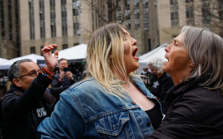 New York on a knife-edge as clashes break out ahead of Donald Trump arrest