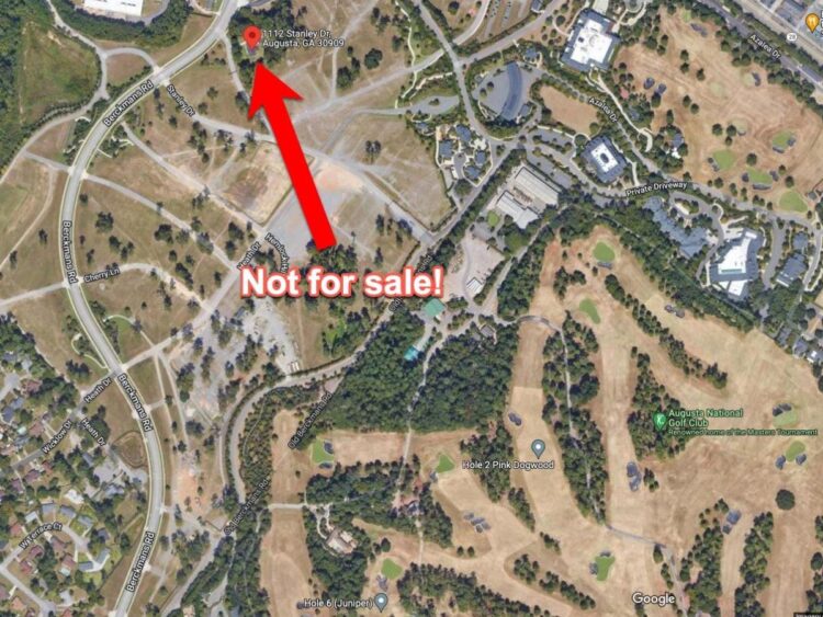 The owners of a 1,900 square foot house next to the Masters golf course keep turning down millions of dollars to sell