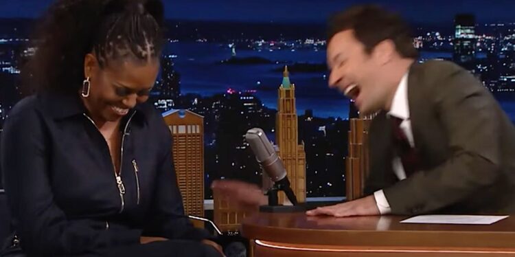 Michelle Obama’s Jab At Donald Trump Has Jimmy Fallon In Stitches