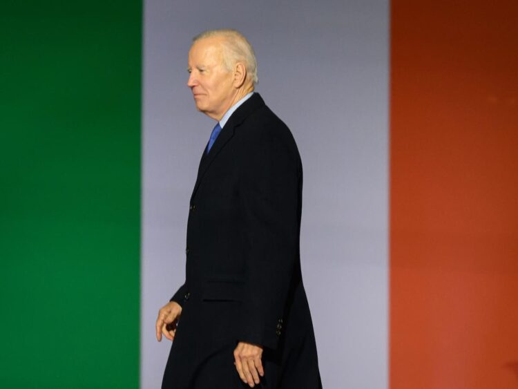 Biden strolled on stage to Irish punk band Dropkick Murphys as he greeted fans in Ireland. The band’s frontman famously called Trump “the greatest swindler” in history.