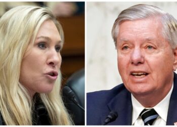 Marjorie Taylor Greene fires back at Lindsey Graham by posting Photoshopped pic of senator hoisting a Bud Light with trans influencer’s image