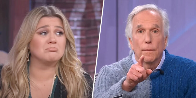Kelly Clarkson tears up after Henry Winkler, who has dyslexia, shares advice for her daughter