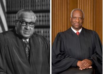 Supreme Court Justice Clarence Thomas moves to reverse the legacy of his predecessor, Thurgood Marshall