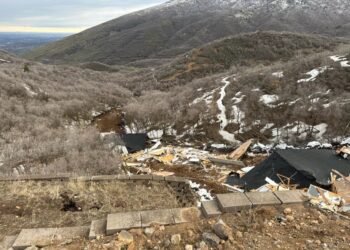2 Utah houses slide down a cliff months after residents were forced to evacuate