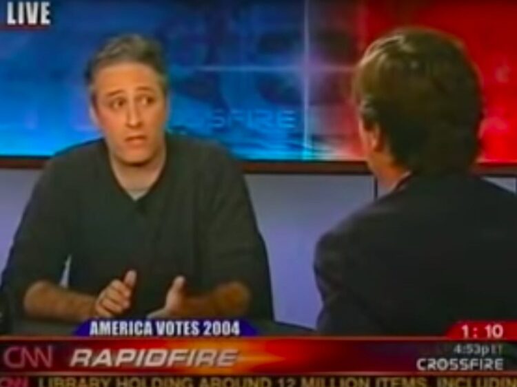 Before Fox News, Tucker Carlson worked at CNN. The show he co-hosted was canceled after a tense on-air exchange where Jon Stewart called him a ‘dick.’