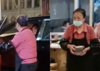 Chinese woman rides a Bentley to and from her job … as a dishwasher