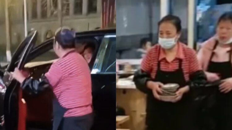 Chinese woman rides a Bentley to and from her job … as a dishwasher