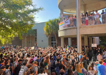 Angry at DeSantis, Fla. Students Take to the Streets — and Take a Banned Lesson