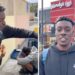 A YouTuber sparked outrage with a video where he appeared to offer food to a homeless man, then ate it in front of him