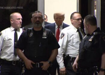 Trump, under arrest, appears in New York court