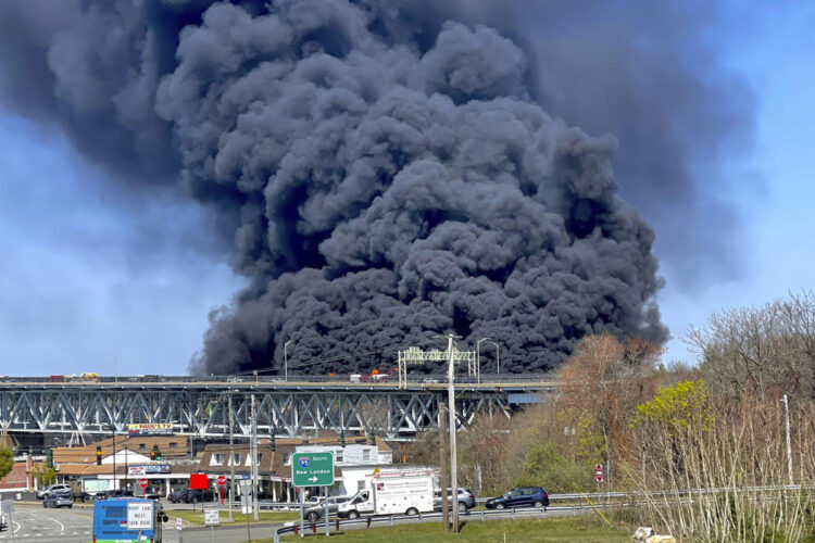 Fatal crash sparks fire on major Connecticut highway bridge