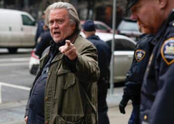 Steve Bannon ‘swatted’ again. The right-wing commentator was live-broadcasting his ‘War Room’ podcast when the police raided his home.