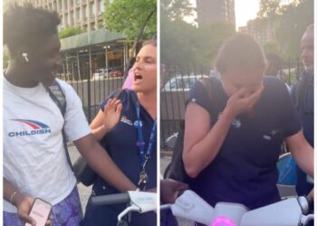 A white NYC hospital staffer is on leave and under review after trying to take a rental bike from a Black man