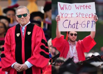 Video shows Warner Bros. CEO David Zaslav struggled to speak at Boston University after protestors booed and told him to ‘pay your writers’