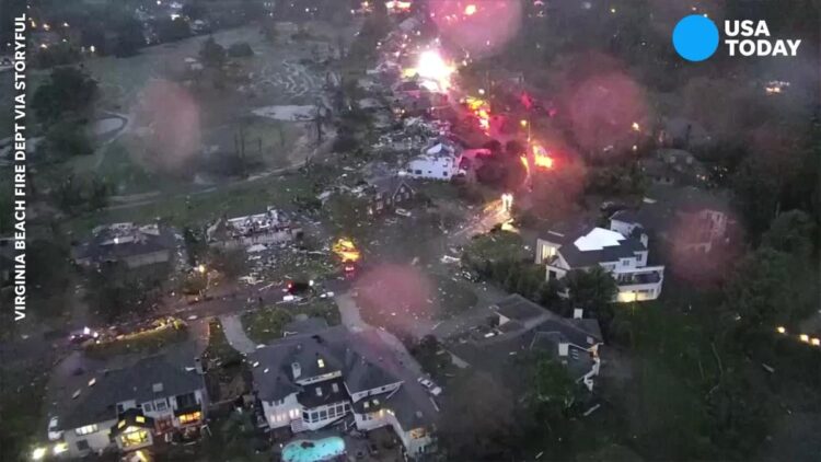 Virginia Beach hit by tornado, residents displaced after dozens of homes destroyed