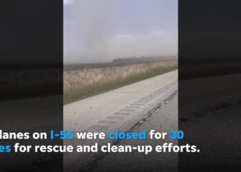 Dust storm in Illinois causes massive pileup on I-55; several fatalities reported