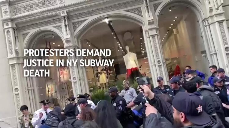 Protesters demand justice in NY subway death