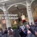 Protesters demand justice in NY subway death