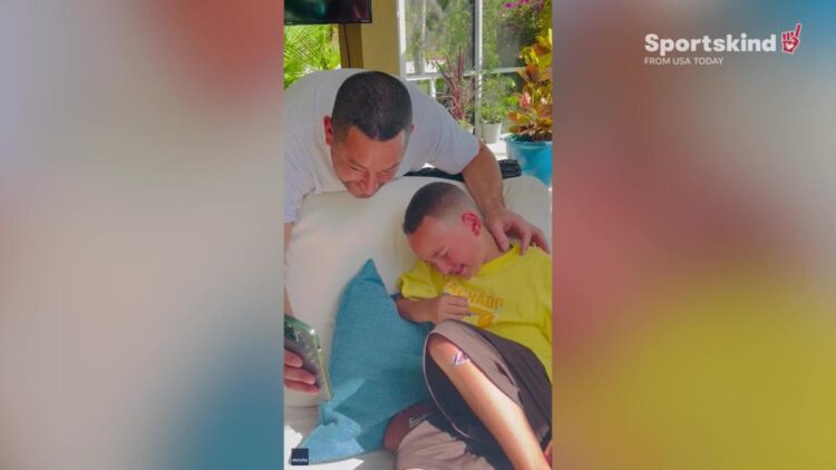 MLB player Manny Machado sees a viral video of a young fan. Watch what he does next.