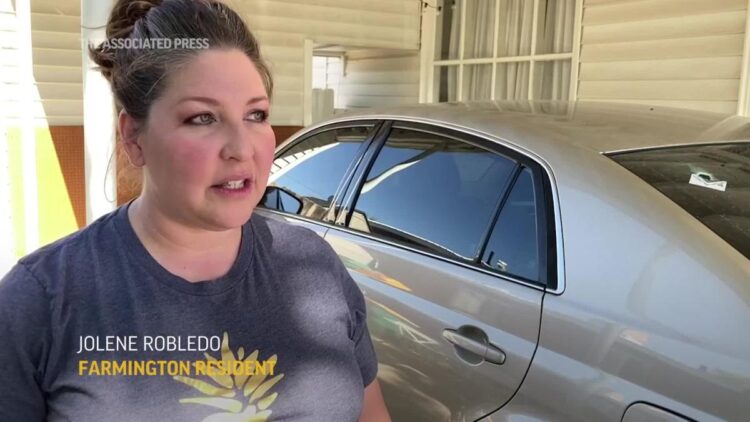 Mother shelters from mass shooter