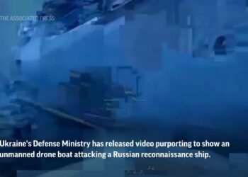 Ukraine video claims attacks on Russian ship