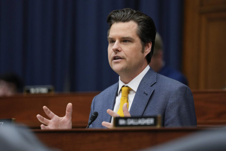 Another woman threw a drink at US Rep. Matt Gaetz in Florida